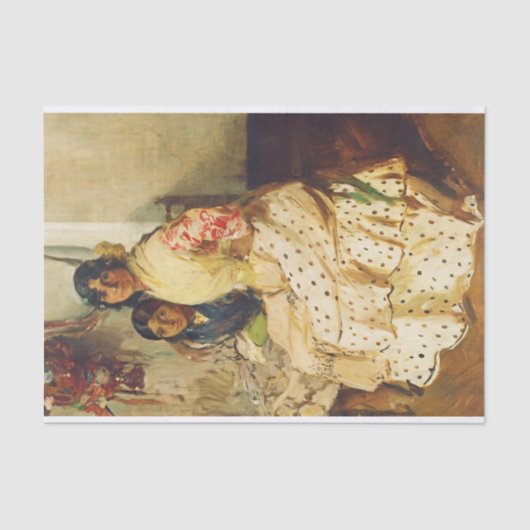 Pepilla en haar dochter Joaquín Sorolla Tissuepapier (Voorkant)