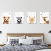 Pépinière de portret animal de bois (Chambre à coucher)