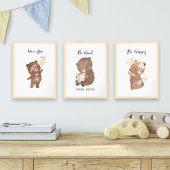 Pépinière d'ours de bois Nom du texte personnalisé