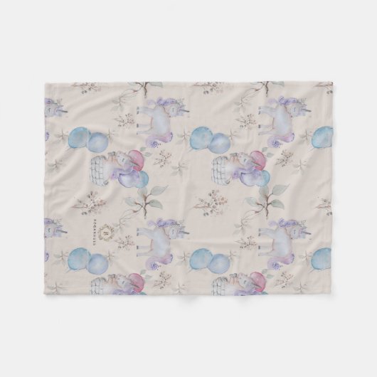 Pépinière florale Impression lunaire Couverture bé (Devant (Horizontal))