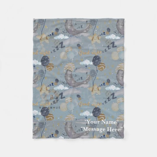 Pépinière florale Imprimée polaire Couverture bébé (Devant)