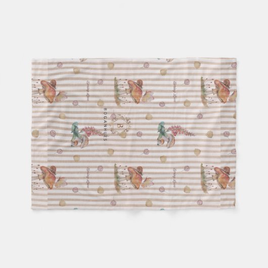 Pépinière florale imprimer couverture bébé (Devant (Horizontal))