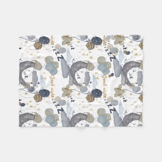 Pépinière florale imprimer couverture bébé (Devant (Horizontal))