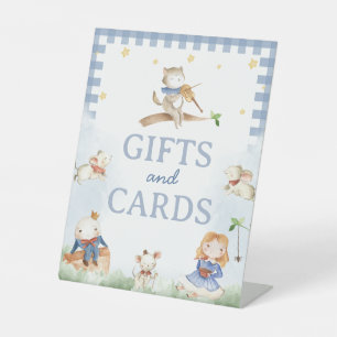 Pépinière rime cadeau et carte signe de la table