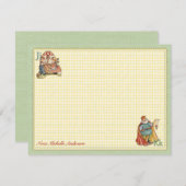 Pépinière rime personnalisée cartes à notes plates (Devant / Derrière)