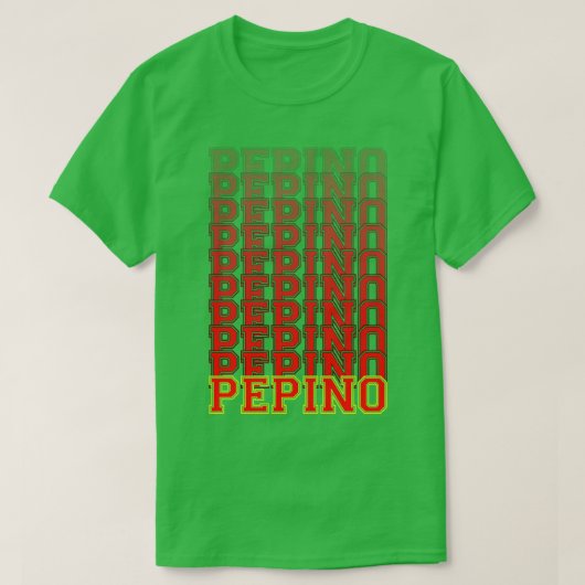 Pepino cascade tekst 1 t-shirt (Design voorkant)