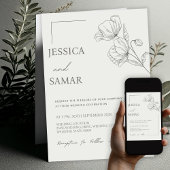 Pépites dans le Faire-part de mariage en fleur