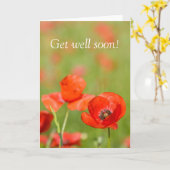 Pépites dans un champ de pavot carte de sympathie (Fleur jaune)