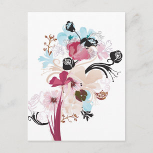 Pépites et carte postale rose
