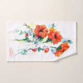 Pépites Rouge Trois Aquarelle longue et enjouée (Serviette à main)