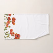 Pépites rouges agitant dans l'aquarelle de brise 2 (Serviette à main)