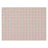 Pépites rouges Fleur Aquarelle Tissu Nappe (Devant (Horizontal))