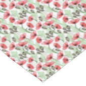 Pépites rouges Fleur Aquarelle Tissu Nappe (Angle)