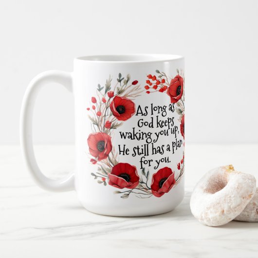 Pépites rouges Mug (Avec donut)