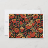 Pépites rouges rustiques Cartes RSVP de mariage en (Dos)