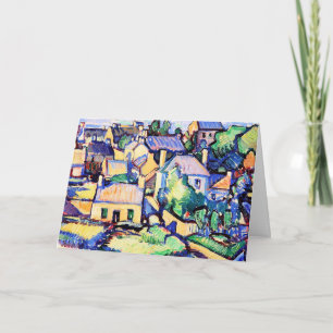 Peploe - Ile de Brehat, schilderij van cityscape, Kaart