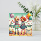 PEPPA ~ 5 ans ~ Carte d'anniversaire ~ (Debout devant)