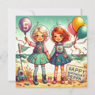 PEPPA ~ 5 ans ~ Carte d'anniversaire ~