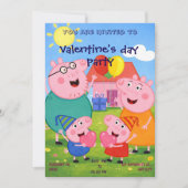 Peppa Pig Valentine Card for Class, Personalized Feestdagenkaart (Voorkant)