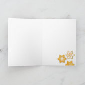 Pepparkakor Kerst Gevouwen Kaart (Binnen)