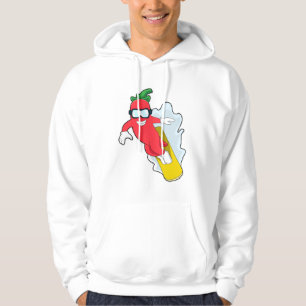 Pepper bij Snowboarding met Snowboard Hoodie