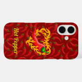 Pepper Chili avec coque iphone de coeur de flamme (Verso (horizontal))