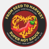 Pepper Chili avec Étiquette de coeur de flamme (Devant)