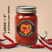 Pepper Chili avec Étiquette de coeur de flamme