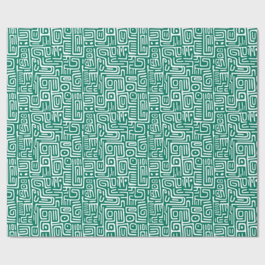 Pepper Groene boho Afrikaanse visioenen patroon Cadeaupapier (Vlak)