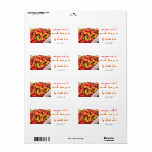 Pepper herstelt etiket 2 (Full Sheet)