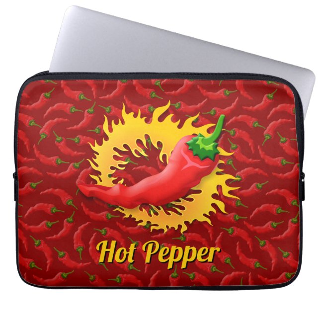 Pepper met flatpanel laptophoes laptop sleeve (Voorkant)