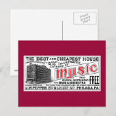 Pepper Music Co. Carte postale (Devant / Derrière)