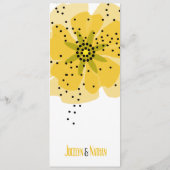 Pepper Poppies Inwendige Menu geel (Achterkant)