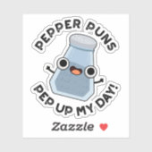 Pepper Puns Pep up My Day Funny Food Pun Sticker (Vel)
