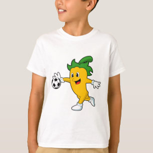 Pepper Vegan als Voetbalspeler met Soccer.PNG T-shirt