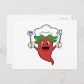 Pepper Vegan Kok Briefkaart (Voorkant / Achterkant)