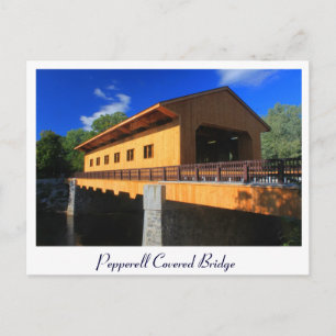 Pepperell MA New Covered Bridge Briefkaart