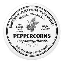 Pepperkorrels Label Vintage Typografie Keramische  Knop
