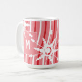 Peppermenthe Arc-en-ciel Noël Snowflake Café Mug (Devant gauche)