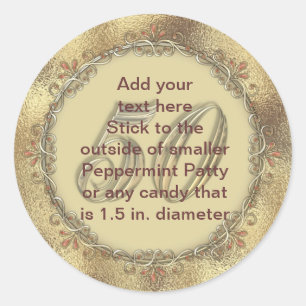 Peppermenthe Patty Stickers OR Anniversaire FAVORS