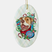 Peppermint Bark Keramisch Ornament (Rechts)