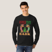 Peppermint Bark Kerstmis Dachshund Dog T-shirt (Voorkant volledig)