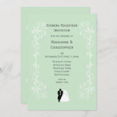 Peppermint bruid en bruidegom bruiloft receptie kaart (Voorkant / Achterkant)