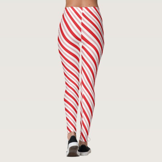 Peppermint Candy Cane Kerststripper Leggings (Achterkant)