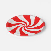 Peppermint Candy Cane Patroon Papieren Bordje (Gekanteld)