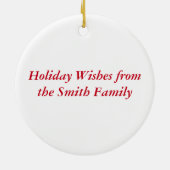 Peppermint Candy Cane Starlight Mint Kerstmis Keramisch Ornament (Achterkant)