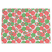 Peppermint Candy Cane Swirl Pattern Groot Cadeauzakje (Voorkant)