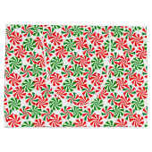 Peppermint Candy Cane Swirl Pattern Groot Cadeauzakje (Achterkant)