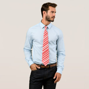 Peppermint Candy Canes Stripes Stropdas met kerstm