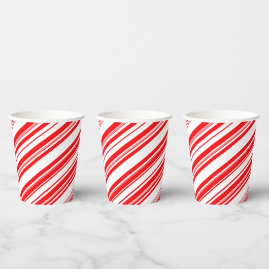 Peppermint Candy Canes Stripes Stropdas met kerstm Papieren Bekers (Multi)